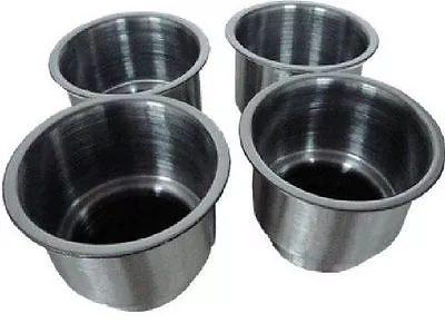 Amarine-made 4pcs Stainless Steel Cup Drink Holder With Drain Marine Boat Rv New • $20