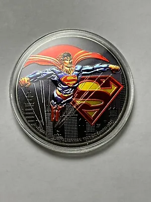 2021 1 Oz Silver DC Justice League Superman Coin Limited Mintage Black Platinum • $119.99