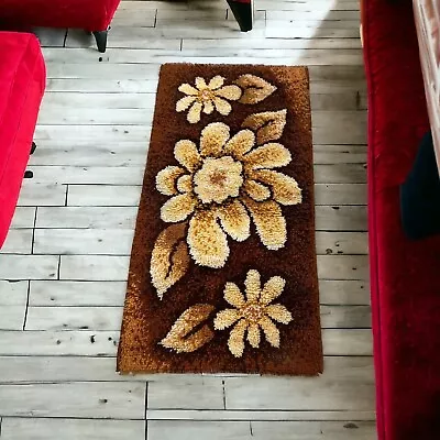 Vintage Spanish Mid Century Rya Shag Scandinavian Wool Flokati Rug 2x4 Ft • $220