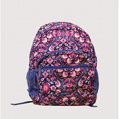 Vera Bradley Magenta Medallion Pattern Backpack Large Canvas Pink Purple • $49.99