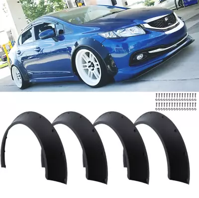 Fender Flares Extra Wide Body Kit Wheel Arches 80mm For Honda Civic FB Concave • $99.19