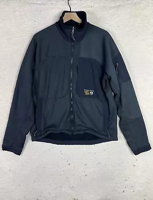 Vintage Mountain Hardwear Softshell Jacket Mens Large Black Fleece Lined USA • $49.88