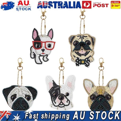 $14.99 • Buy 5D Diamond Painting Keyring Kits DIY Cartoon Animal Keychain Woman Bag Pendant