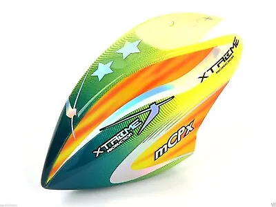 Xtreme MCPX020-GY Pre-Painted Canopy (Type C) MCPX -GREEN (w/ Tail Fin Sticker) • $7.90