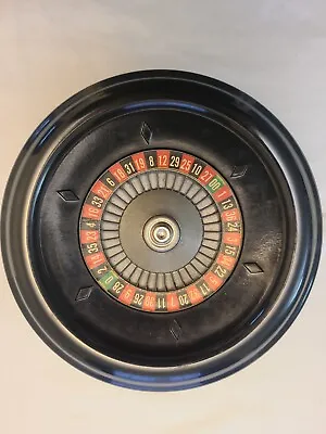 Vintage De Luxe Bakelite Roulette Wheel With Felt Layout Instructions And Box • $25
