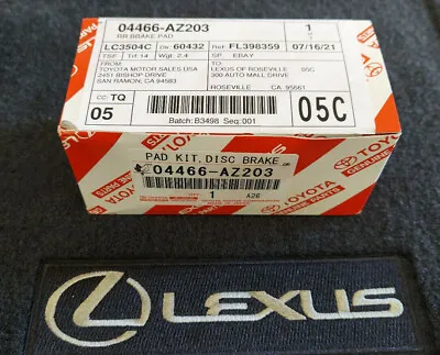 $49.99 • Buy Genuine Lexus Gx470 Gx460 New Rear Brake Pads 04466-az203 Toyota Fj & 4runner