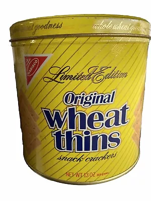 Vintage Nabisco Limited Edition 1987 Wheat Thins Collectible Tin Canister Can • $9.99