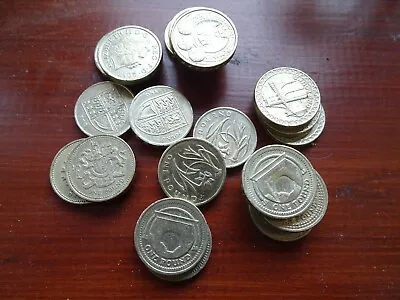 £1 One Pound Coins 1997 To 2015- Circulated • £3.60