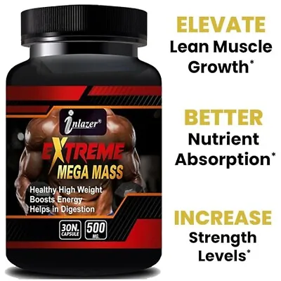 100% Extreme Mass Gainer Supplement - Build Lean Muscle Size & Strength For Men • $15.97