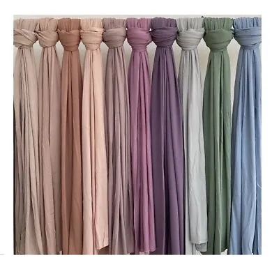 170*60cm Premium Quality Jersey Cotton Hijab Scarf Women Headwrap Turban  Shawl  • $11.99