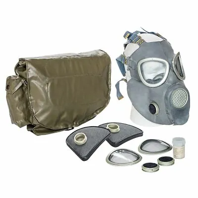 Military Surplus Polish NATO MP4 MP-4 NBC Gray Gas Mask W/ New Filter OD Bag  • $49.99