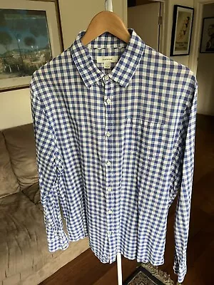 Country Road Blue Gingham Check Button Up Shirt Size L  • $30