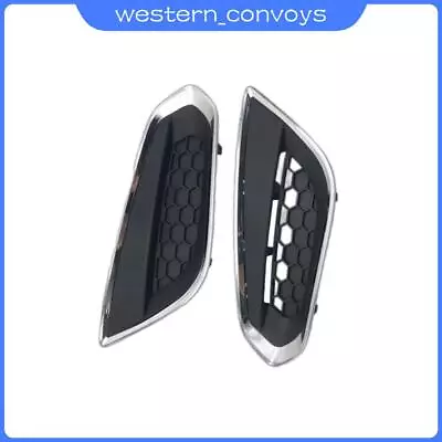 2Pcs Front Left+Right Side Bumper Fog Light Cover Grille For 2010-2013 Volvo S60 • $55.35