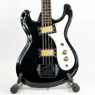 Mid ‘70s Univox Mosrite High Hi Flyer Short Scale Bass Black W/ Gigbag • $1249.99