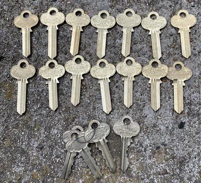 Lot Of 18 P&F Corbin Key Vintage 14 Uncut Ornate Antique Locksmith Estate • $39.99