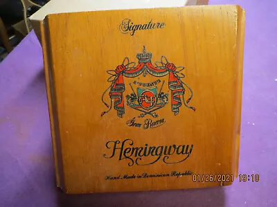 A. Fuente Hemingway Signature Reserva Especial All Wood Cigar Box With Clasp • $5.99