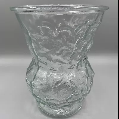 Vintage E.O. Brody Clear Crinkle Vase 1960's  E O  Brody Cleveland Ohio • $15