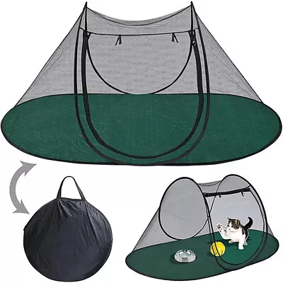 US Foldable Pop Up Big Dog Cat Tent Outdoor Pet Play Pen Exercise Playpen Cage • $11.99