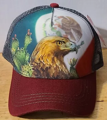 Eagle Mexican Flag Mexico Cactus Snapback Mesh Back Baseball Cap • $14.10