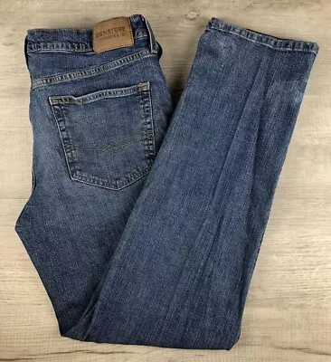 Signature Levi Strauss S67 Athletic Jeans Holes Stains Mens 36X34 (Actual 34X32) • $19.92