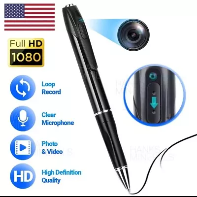 Pen Camera Cam 1080P Pocket Video Recorder Security Mini Body HD DVR • $29.99