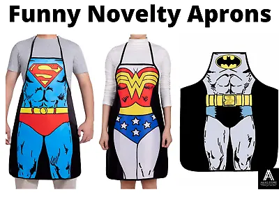 £4.75 • Buy Funny Novelty Aprons For Men And Women Gift Superheros Sexy Kitchen Cooking Bbq