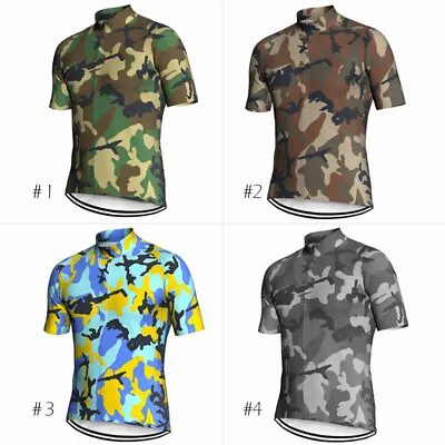 Military Men Cycling Jersey Camo Short Bicycle Bike Motocross MTB Shirt Clothing • $19.95