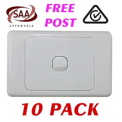 10 X 1 Gang Single Wall Switch - 2 Way Switching - Electrical Light Switch - SAA • $22.99