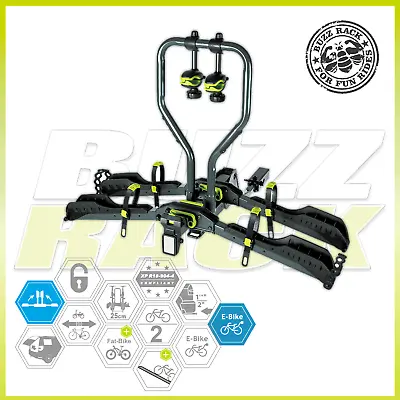 BUZZRACK Scorpion 2-Bike Platform Hitch Rack E-Bike Compatible Fat Tire Support • $387.99