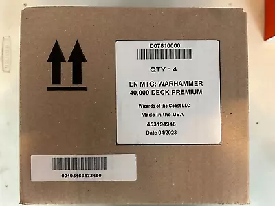MTG Collector's Edition Warhammer 40K Premium Commander Deck Set Of 4 Sealed New • $497