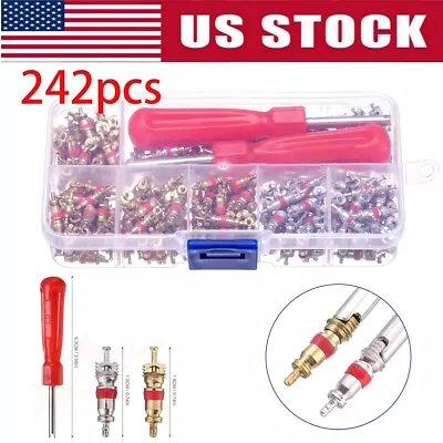 Quality 242pcs R134A Valve Cores + Remover Tool Kit For Car A/C Air Conditioning • $9.99