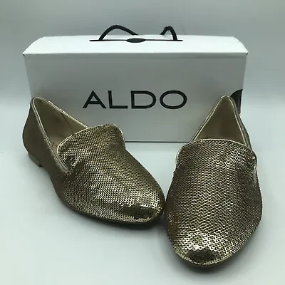 Aldo Thayllan Gold Sequin Flats Size 6.5 • $25