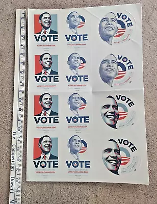 Obama Campaign 2008 Sticker Sheet New • $12