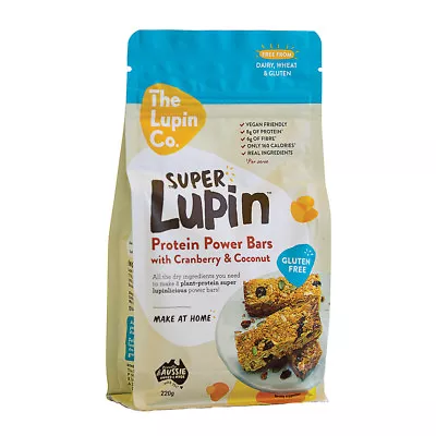 4 X 220g THE LUPIN CO Super Lupin Protein Power Bars Mix W/ Cranberry & Coconut • $53.80