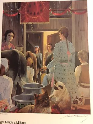 Mario Fernandez (12 Days Of Christmas) Series “8 Maids A Milking”1988 492/780. • $55