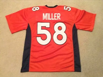 UNSIGNED CUSTOM Sewn Stitched Von Miller Orange Jersey - M L XL 2XL • $35.99