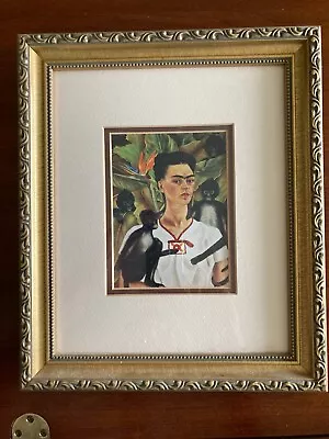 Frida Kahlo Self Portrait With Monkeys 1943 Framed Matted Print  • $25