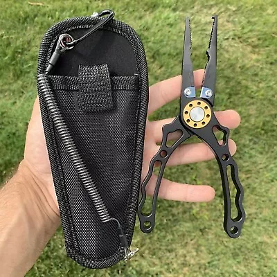 $19 • Buy Fishing Pliers Saltwater Aluminum Tool Hook Remover Braid Cutter 8  NEW