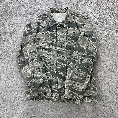 US Army Digital Camo Shirt Shacket Overshirt Mens S 40 Short Green Tear To Front • £12.99