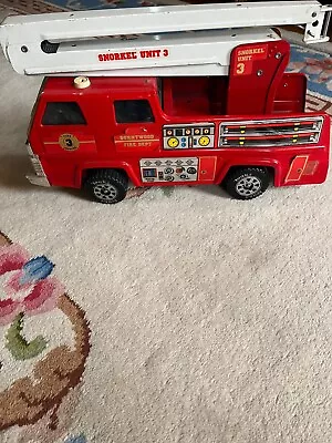 Vintage Tonka  Fire Engine Burntwood FD Snorkel Unit 3 All Metal With Decals • $29