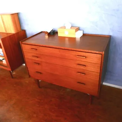 Mid-century Teak FMC Armoire/dresser Pair 1970 • $2500