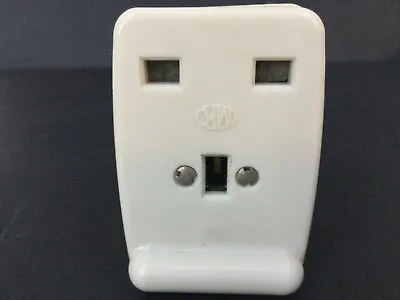 Retro Vintage MK 3 Pin 2 Way 13A Mains Plug Adapter Ivory Bakelite? (Film Prop) • £15.99