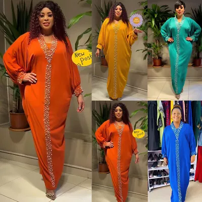 Moroccan Evening Party Kaftan Robe Dubai Abaya Women Long Dress Muslim African • $36.05