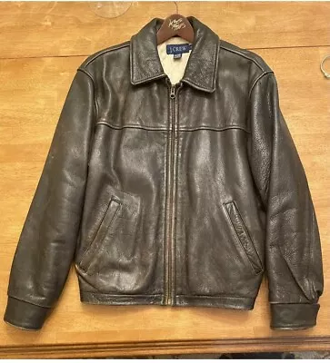 J Crew Vintage Brown Leather Jacket Small • $140