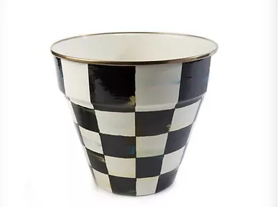 Brand New Mackenzie Childs Courtly Check Enamel Garden Pot - Small • $54