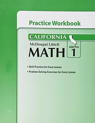 Algebra 1 Grade 6 Practice Workbook: Mcdougal Littell • $21.95