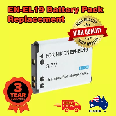 EN-EL19 Battery For Nikon Coolpix Camera A100 A300 S2550 S3700 Battery Pack • $19.90