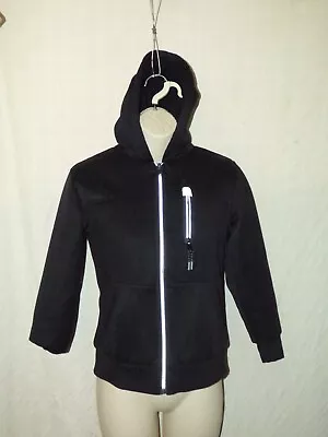 £24.26 • Buy Boy's Encrypted Faux Fur Lined Black Zip Up Hoodie Size M 10/12 FREE SHIPPING