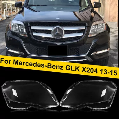 Pair Headlight Headlamp For Mercedes Benz GLK 260 300 2013 2014 2015 Lens Cover • $132.88