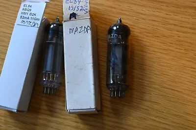 2 X MAZDA EL84 VALVES TUBES TESTED ON AVO CT160 TESTER 52mA 11Gm And 52mA 15Gm • £30